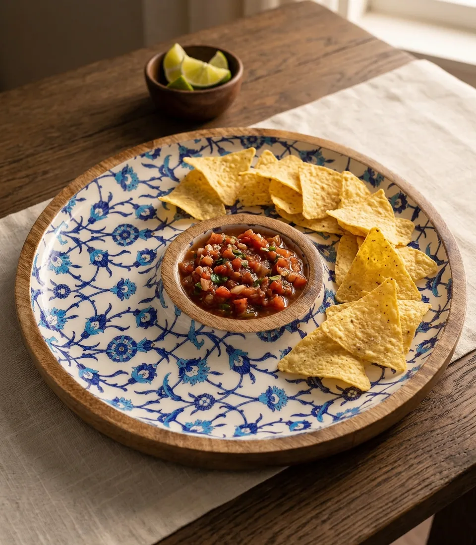 Chip Dip CB in Indigo Vine design