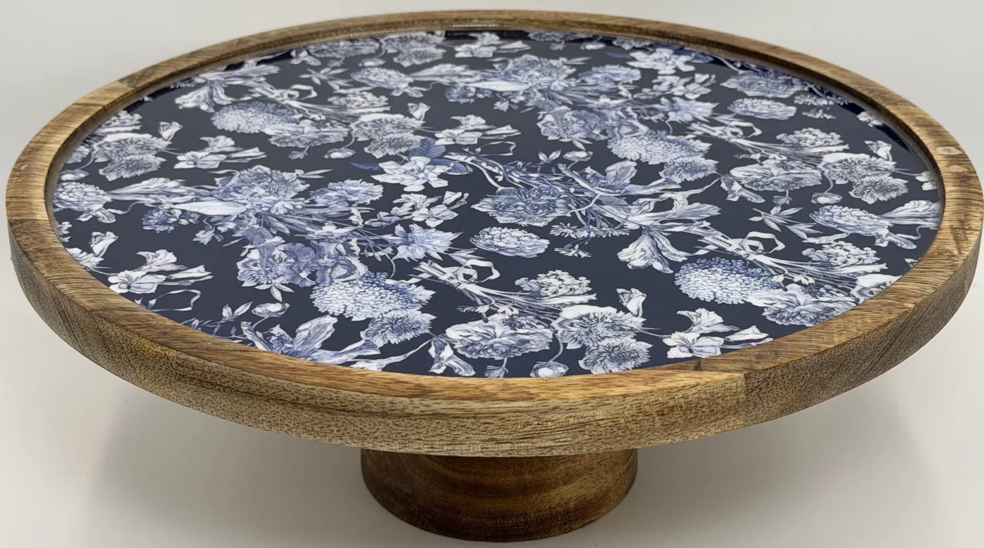 Double Layer Dessert Stand in the Midnight Botanica design