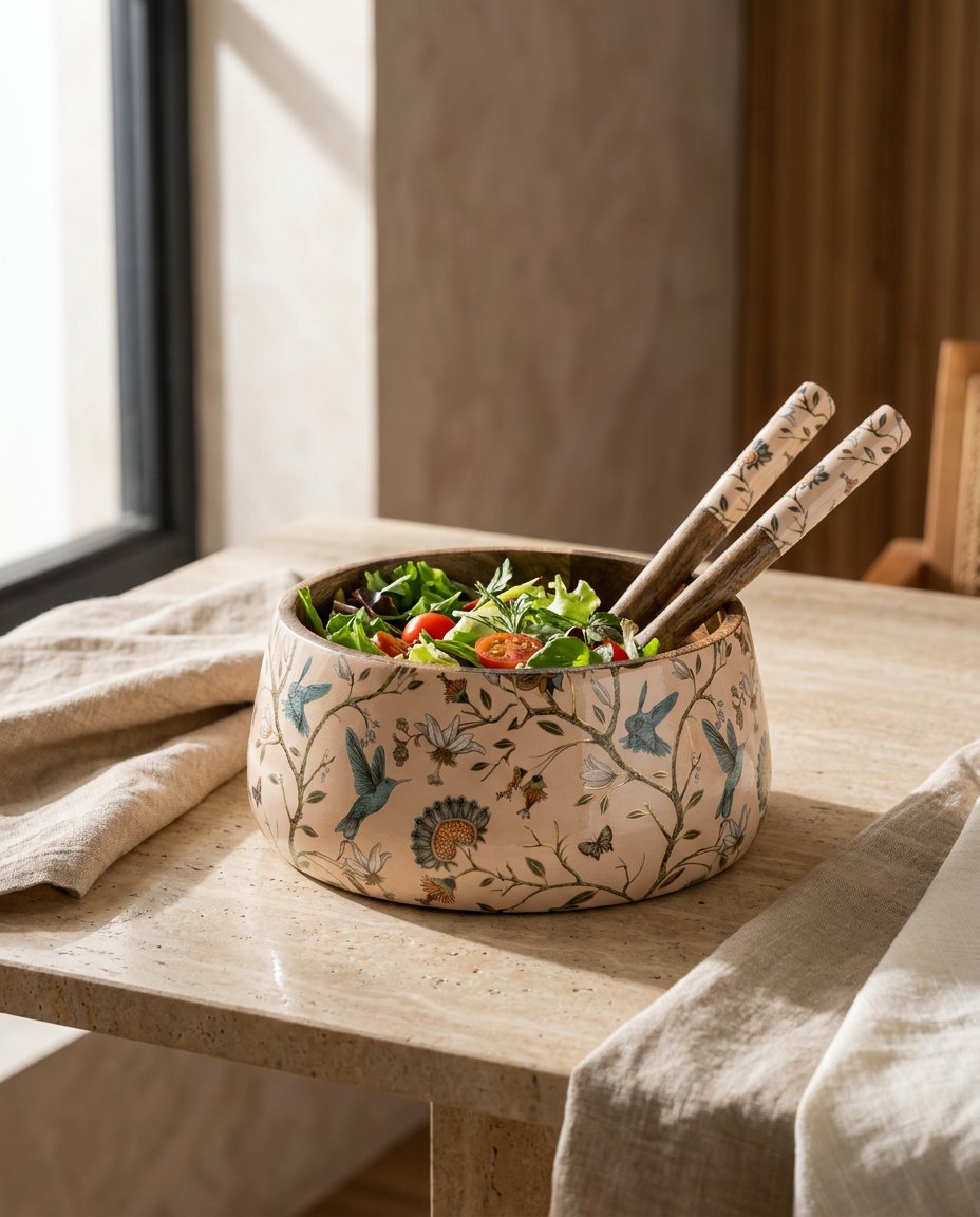 Salad Bowls in Peacock Garden design