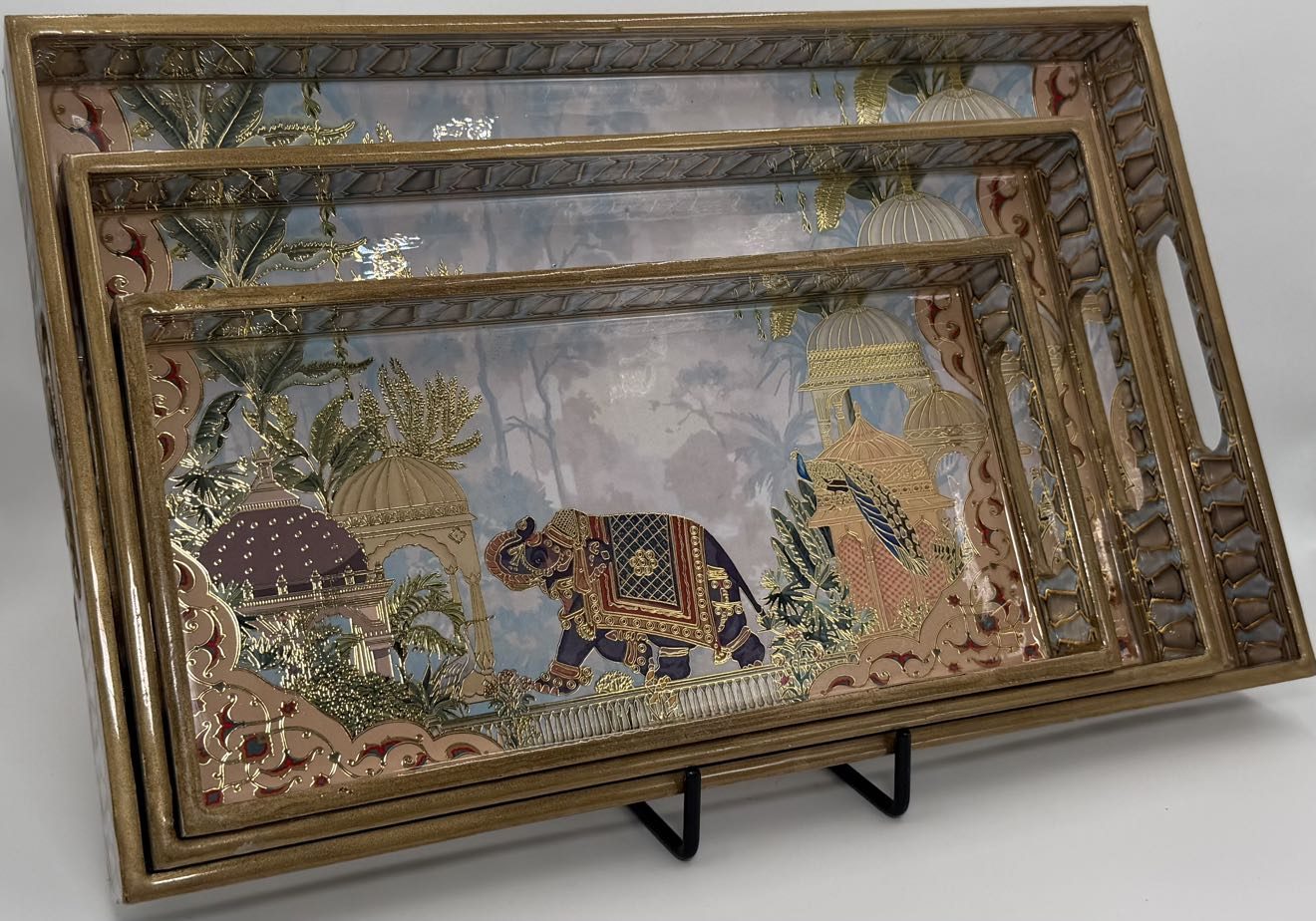 3 PC Tray Set 16x10" in the Darbar design