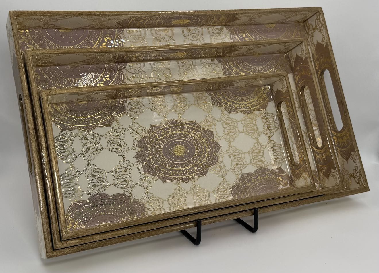 3 PC Tray Set 16x10" in the Taj design
