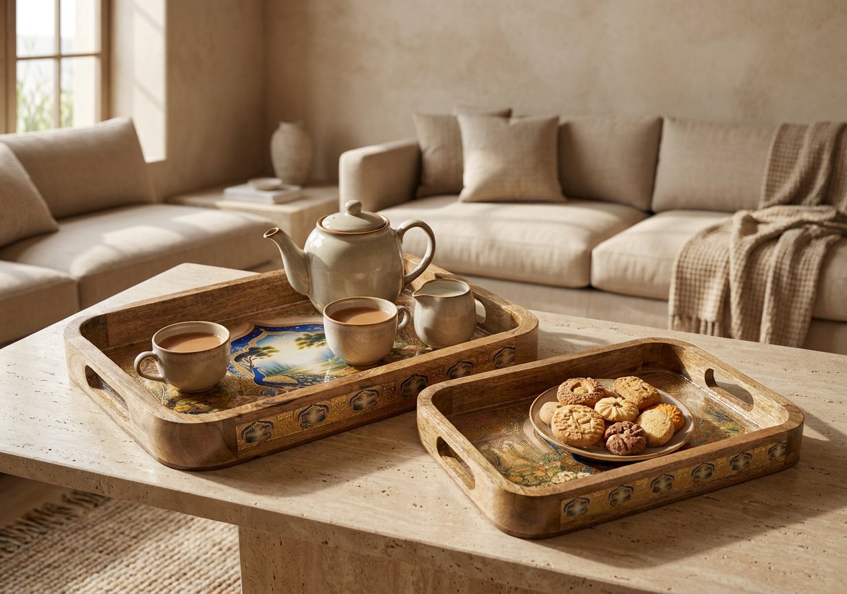 2 PC Tray Set 15MM (KG) in Bagh design