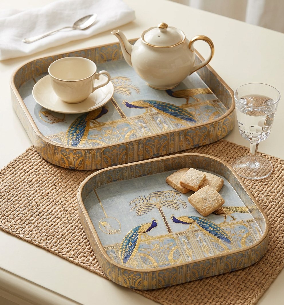 2 PC Tray Set (SMKG) — Mayura — Lifestyle 1