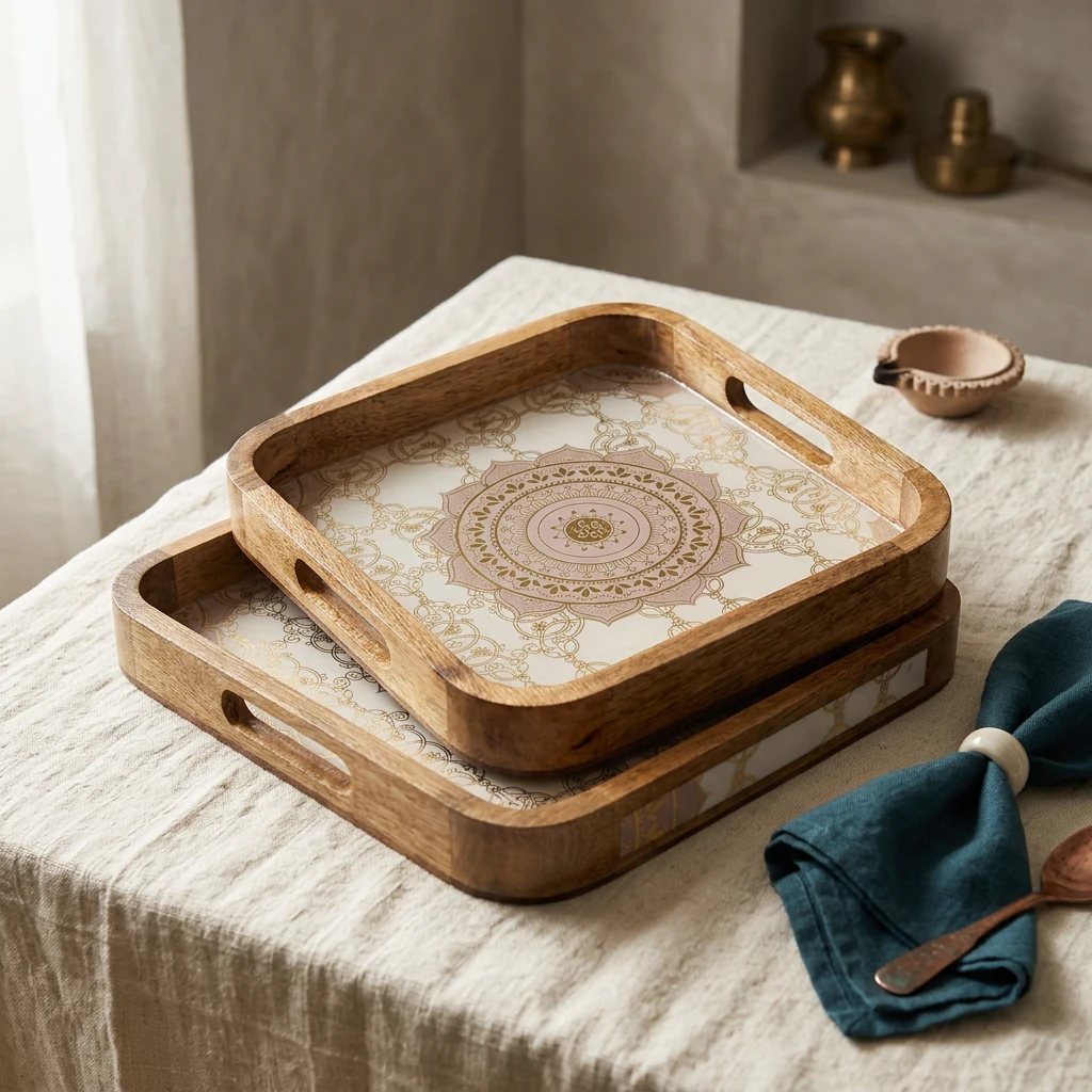 2 PC Tray Set 15MM (SQ) in the D12 design