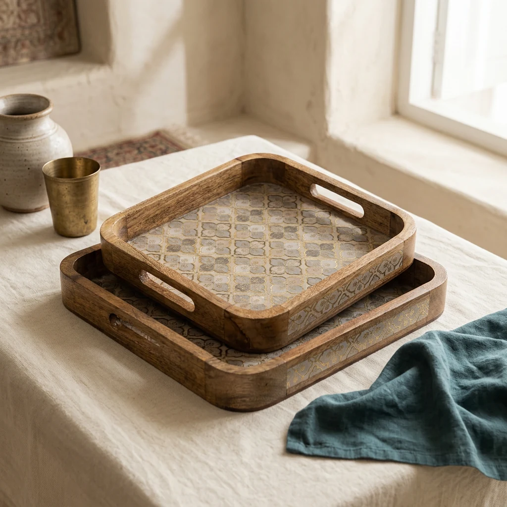 2 PC Tray Set 15MM (SQ) in the D14 design