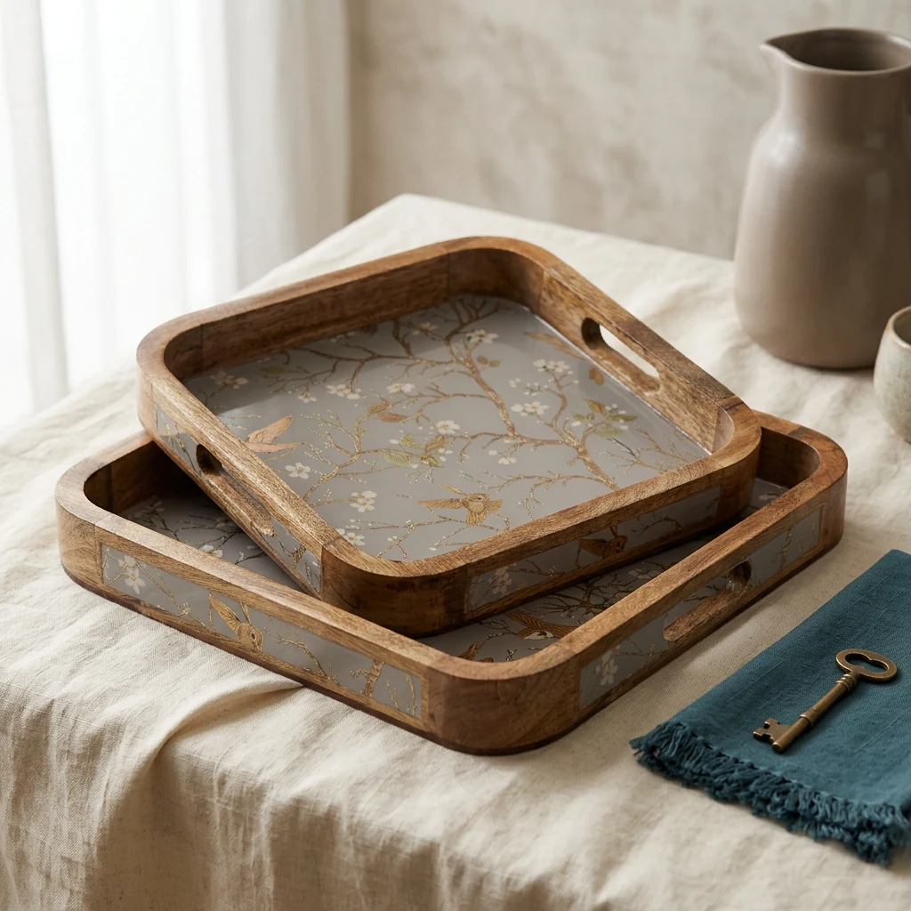 2 PC Tray Set 15MM (SQ) in the D17 design