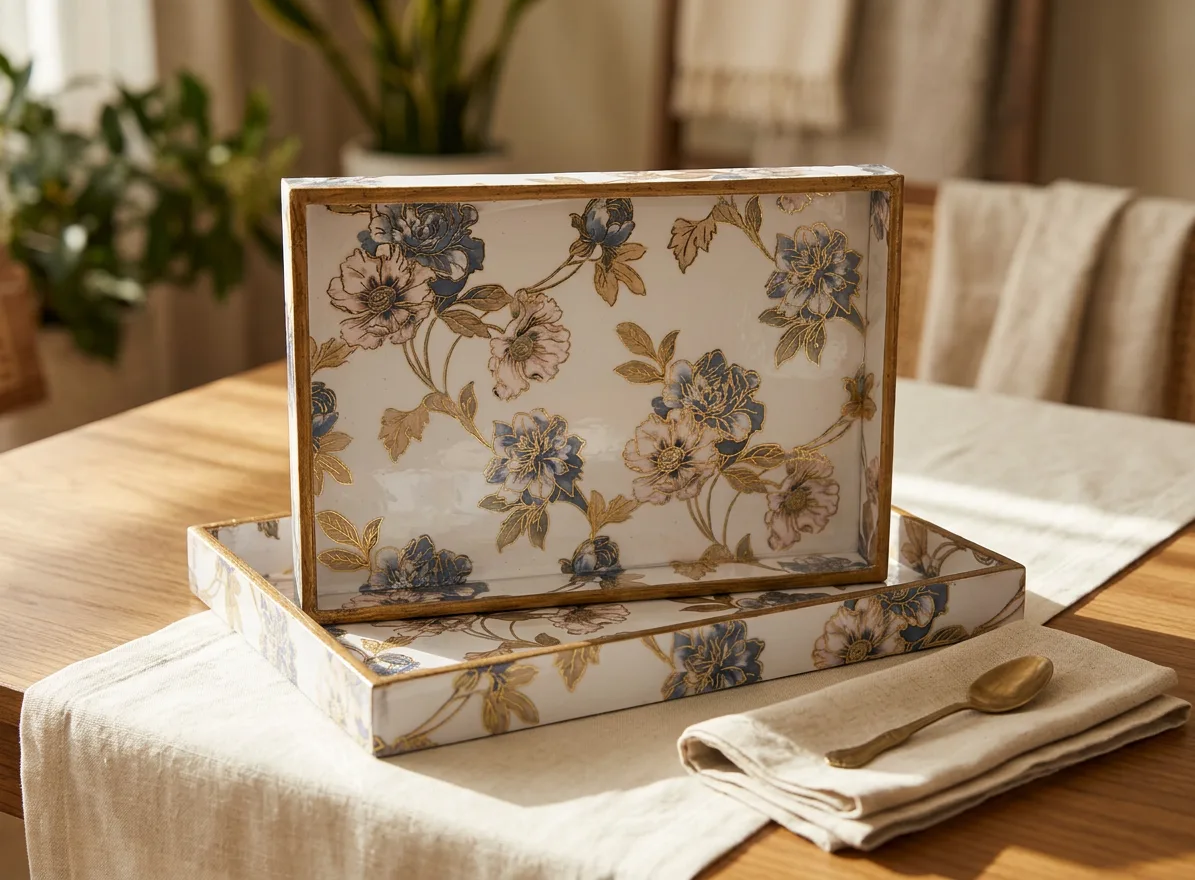2 PC Tray Set (SMRCT) in Nilofar design