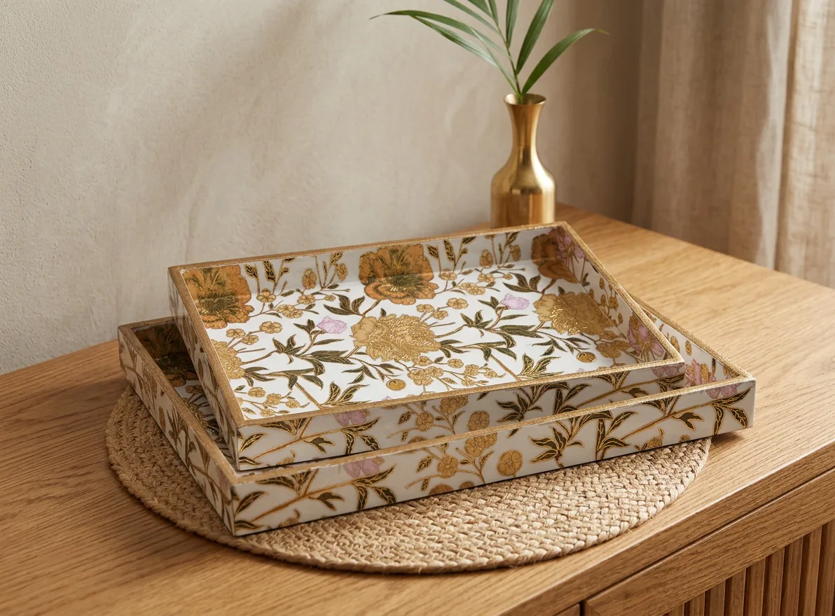 2 PC Tray Set (SMRCT) in Nilofar design