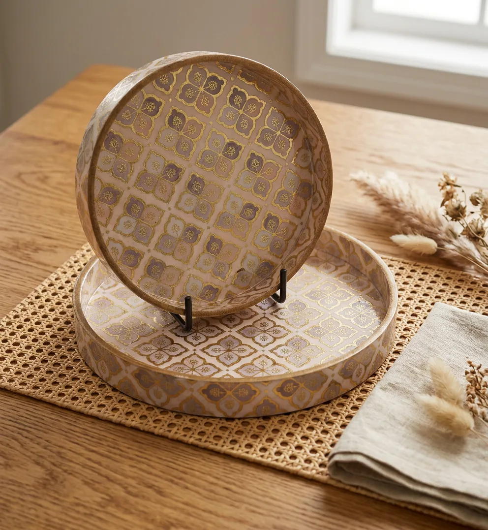 2 PC Tray Set (SMRN) in D4 design