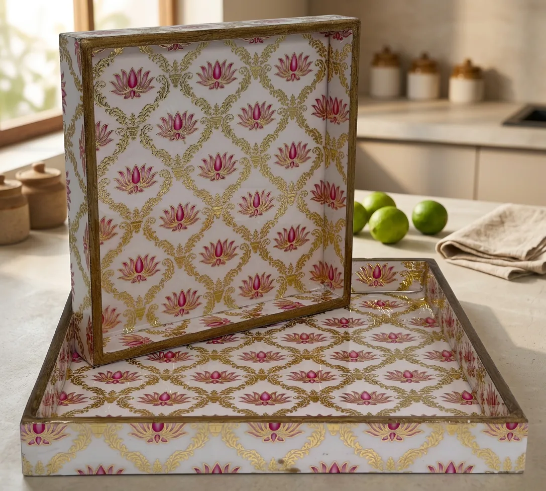 2 PC Tray Set (SMSQ) in Padma design
