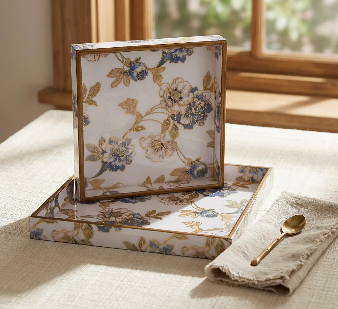 2 PC Tray Set (SMSQ) in Nilofar design