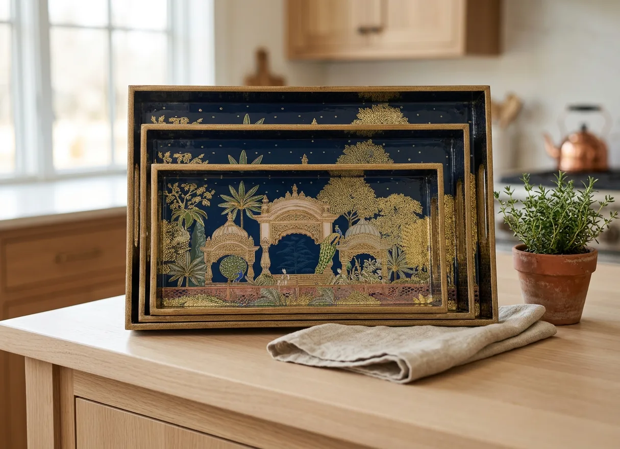 3 PC Tray Set 16x10" in D6 design