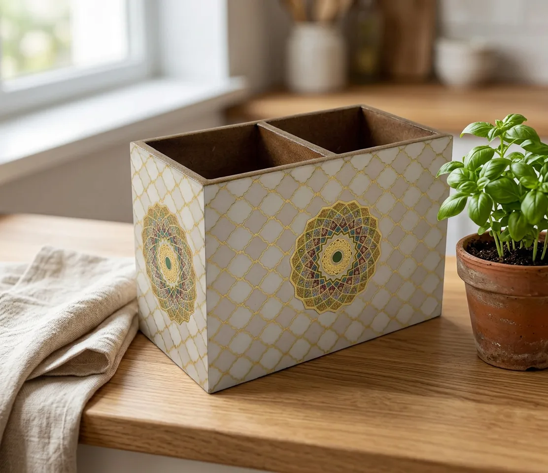 Cutlery Holder in Surya Chakra design