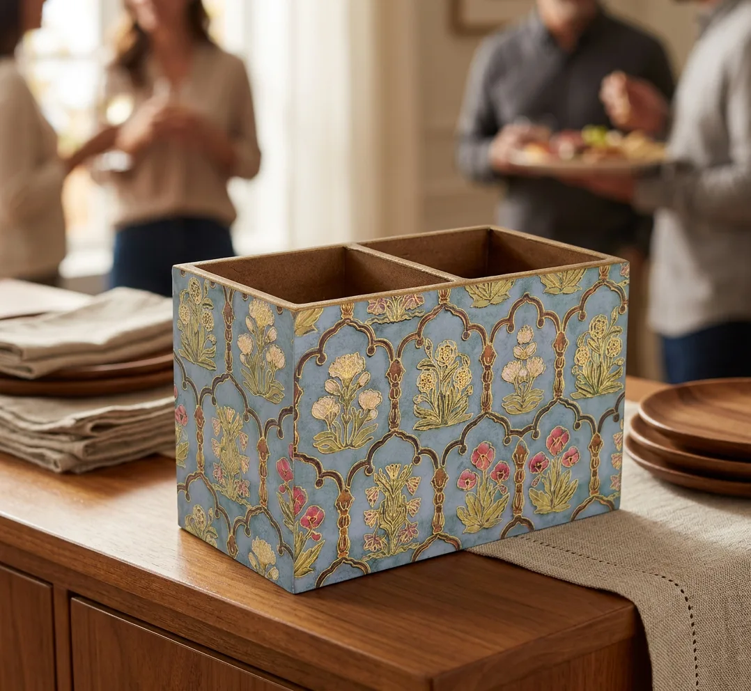 Cutlery Holder in Firozi design