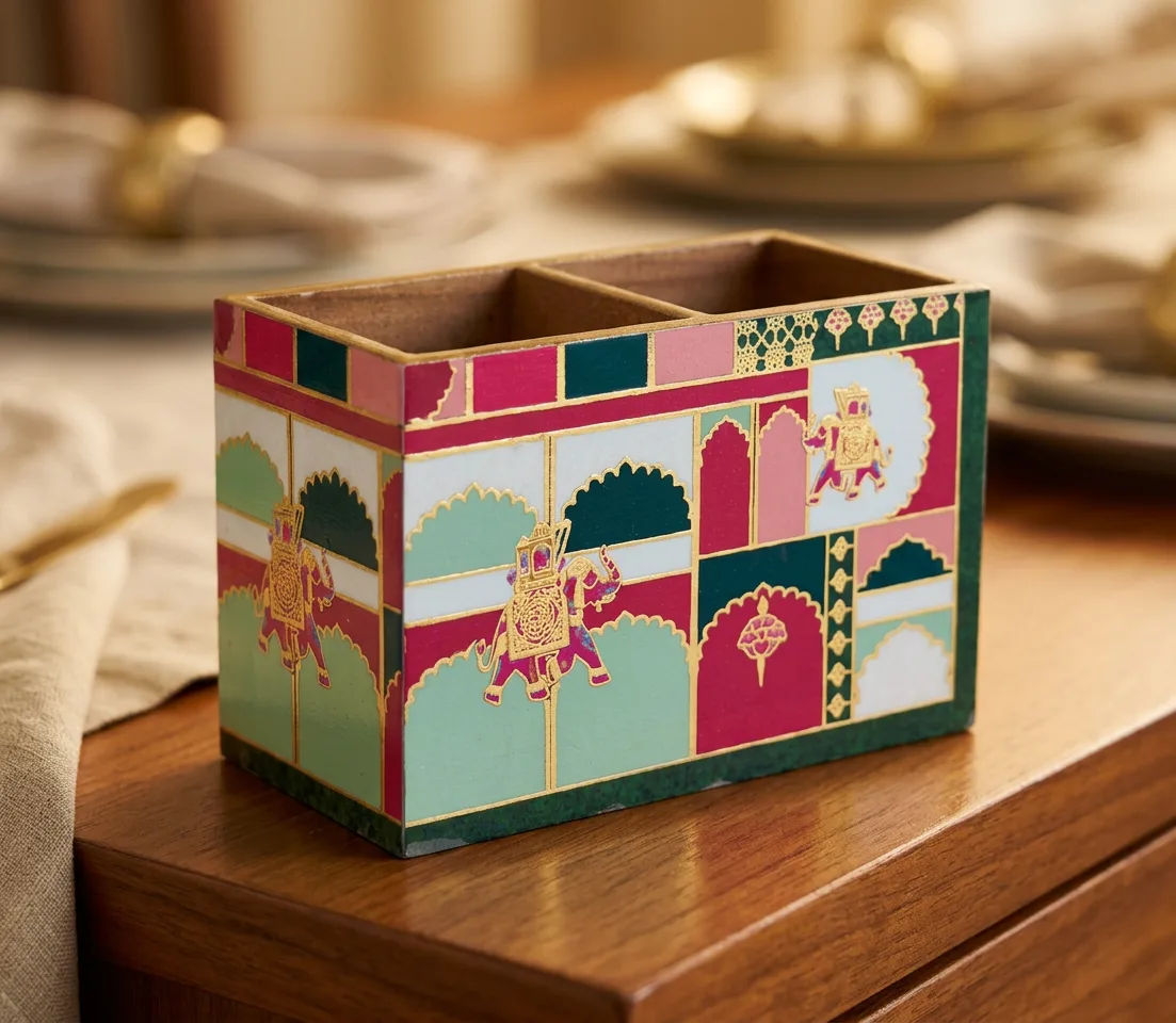Cutlery Holder in Rangmahal design