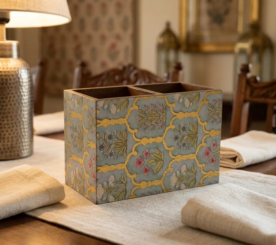 Cutlery Holder in Firozi design