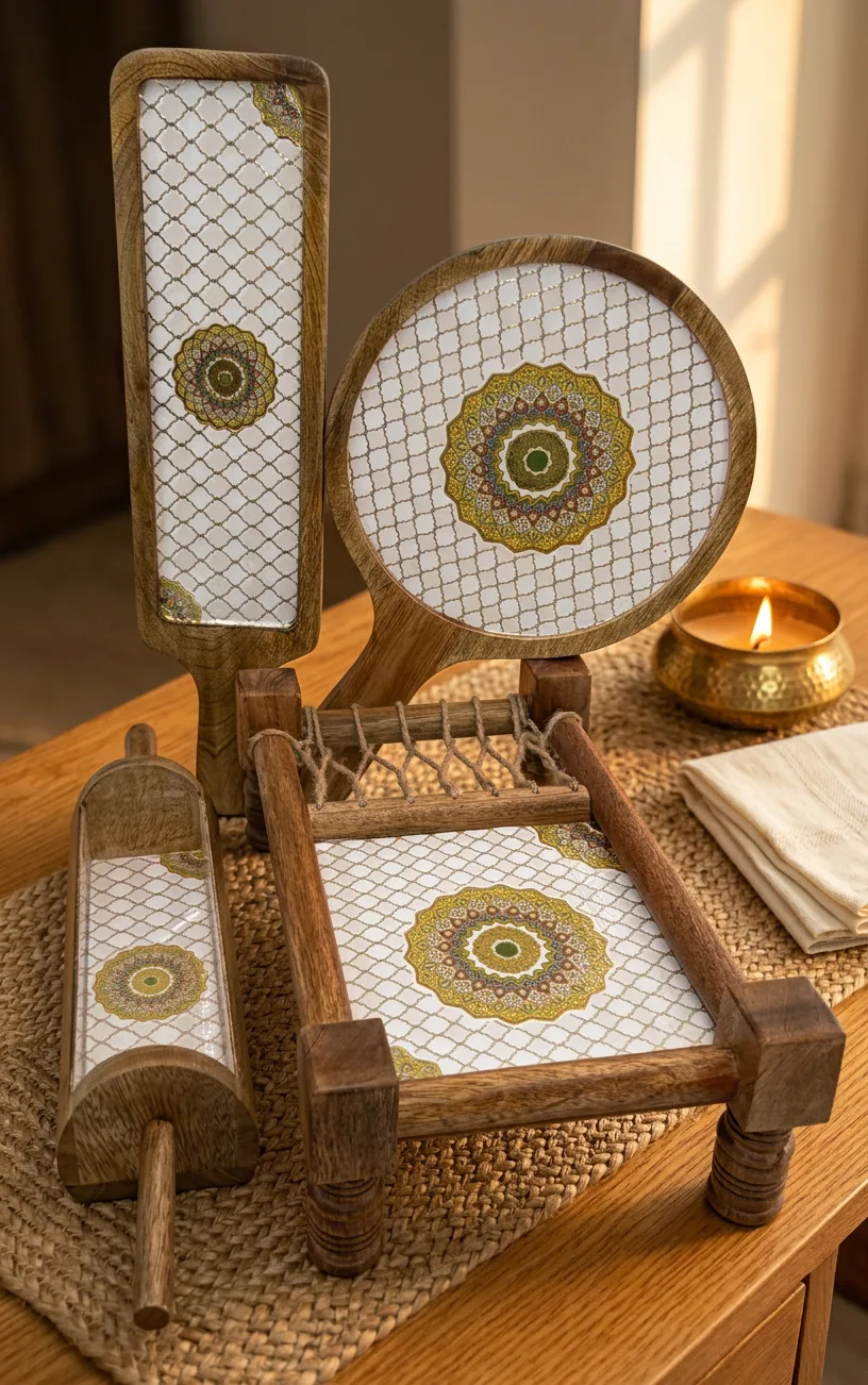 Khatiya Platter Set in Surya Chakra design