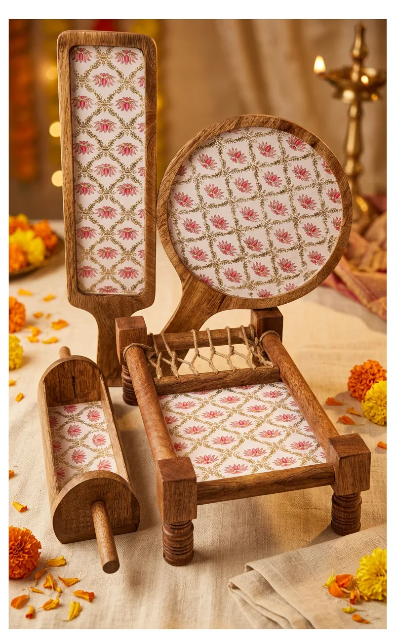 Khatiya Platter Set in Padma design