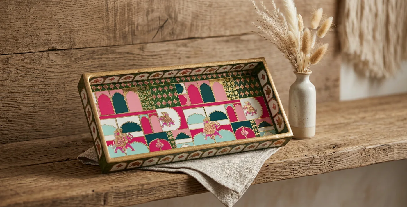 Pan Tray in Rangmahal design