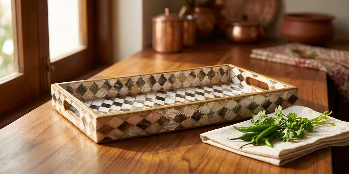 Pan Tray in Sadaf design