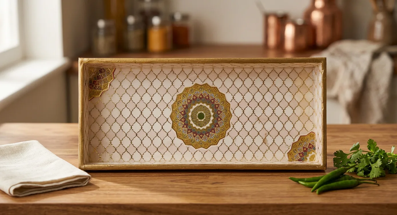 Pan Tray in Surya Chakra design