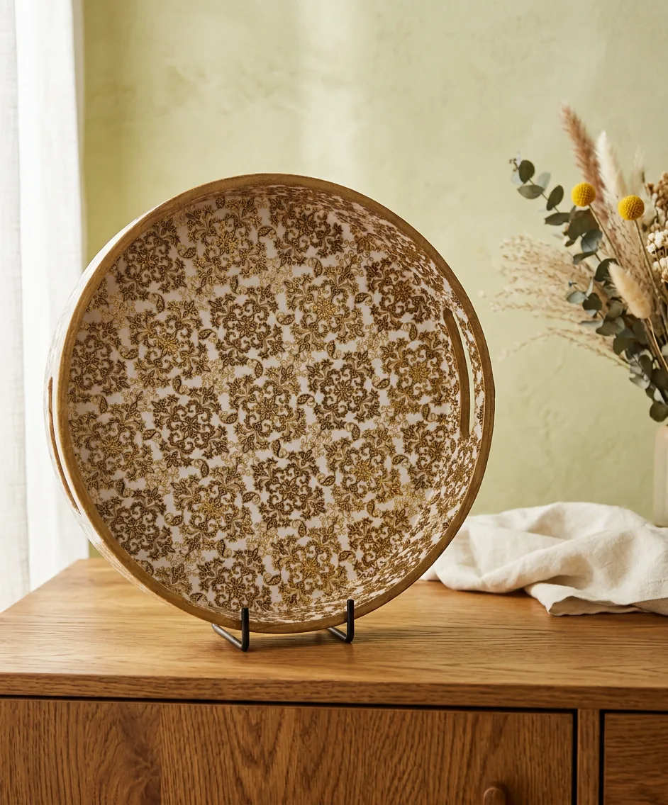 Round Trays (SL) 12" in Banarasi design