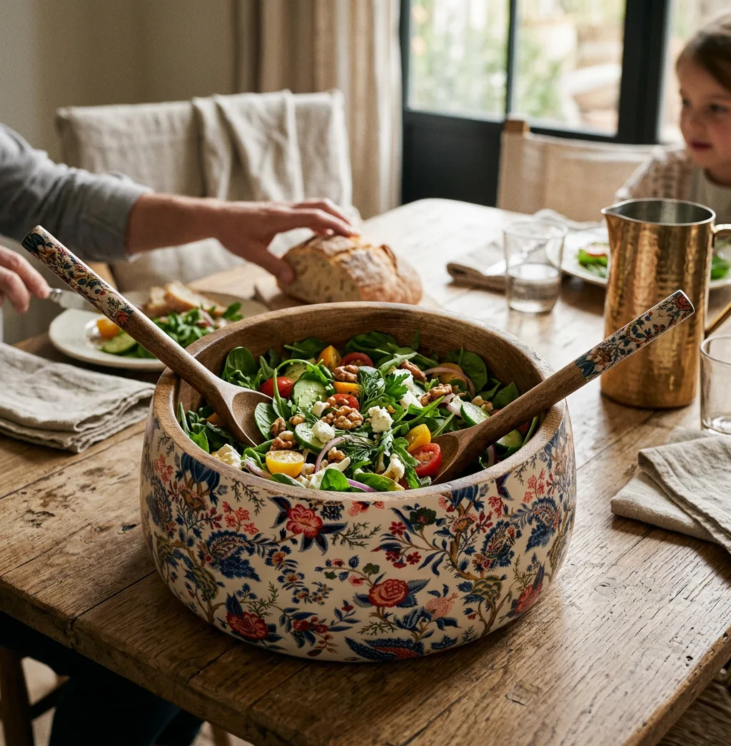 Salad Bowls in Heritage Bloom design