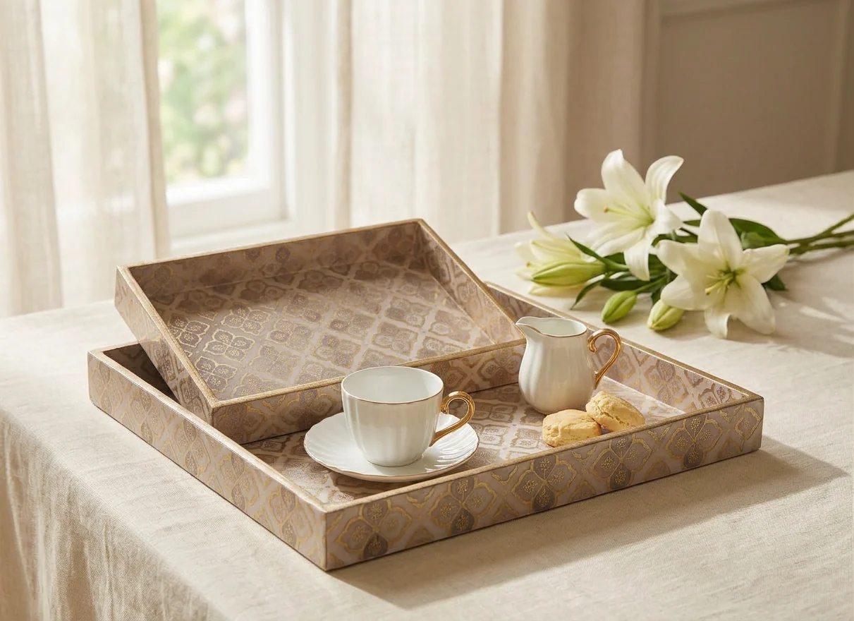 2 PC Tray Set (SMRCT) — Jaali — Lifestyle 2